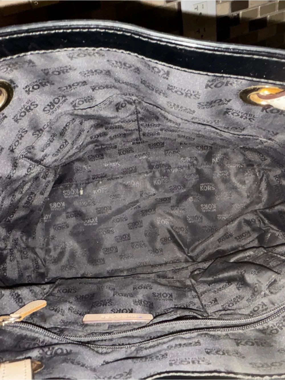 Michael Kors Black Leather Tote Bag